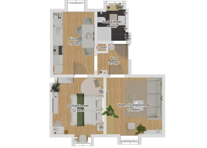 Deluxe! 15min Messe & Uniklinik, Arbeitsplatz, Boxspring 公寓 埃森